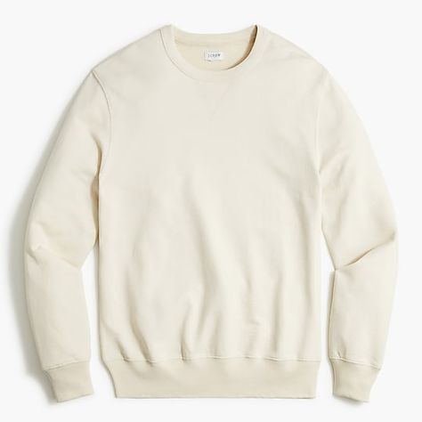 Factory: Cotton Terry Crewneck Sweatshirt For Men Sweater Cream, Sweatshirt For Men, Cream Sweater, Crewneck Sweatshirt, J Crew, Crew Neck Sweatshirt, Sweatpants, Crew Neck, For Men