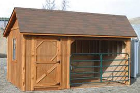 Small Horse Barn with Tack Room | Built and Delivered in Montana Horse Shelters, Small Horse Barns, Horse Shed, Hay Storage, Mini Barn, Horse Shelter, Goat Barn, Horse Barn Plans, Run In Shed