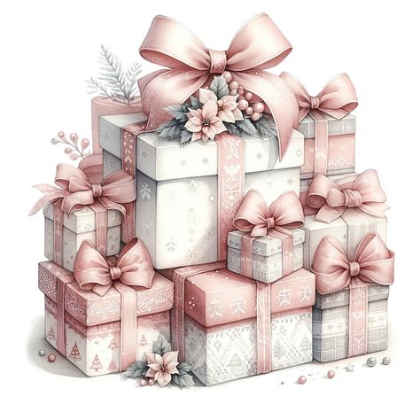 Pink Christmas - Google Drive Vintage Pink Christmas, Happy Birthday Greetings Friends, Christmas Cushions, Wallpaper Iphone Christmas, Paper Garland, Christmas Scenes, Christmas Paintings, Christmas Clipart, Christmas Wood