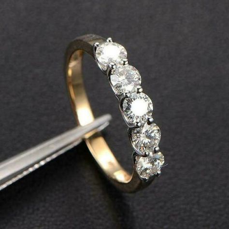 Classic Style Jewelry, Micro Pave Ring, 14k Gold Wedding Band, Stone Wedding, Half Eternity Wedding Band, Gold Diamond Wedding Band, Half Eternity Band, Moissanite Wedding Rings, Eternity Wedding Band