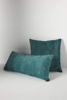 Velvet Noble Pillow | Anthropologie Teal Blue Decor, Neutral Sectional, Jewel Tone Bedroom, Teal Bedding, Walnut Sofa, White Accent Pillow, Teal Throw Pillows, Green Velvet Pillow, Teal Cushions