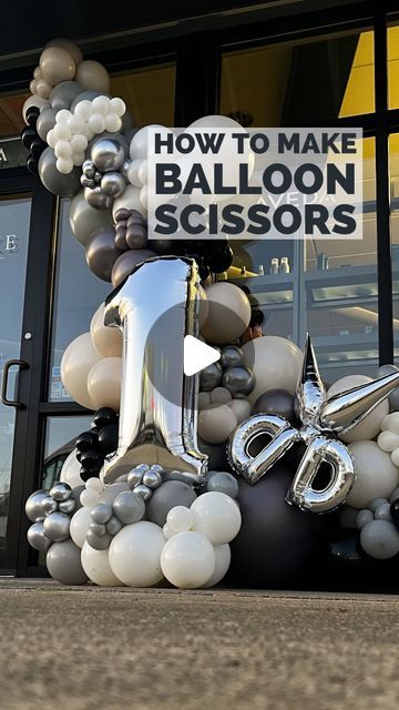 Hair Salon Opening Party Ideas, Balloon Hacks Diy, Salon Anniversary Ideas, Salon Anniversary, Balloon Tricks, Officer Party, Balloon Tips, Balloon Hacks, Balloon Walls