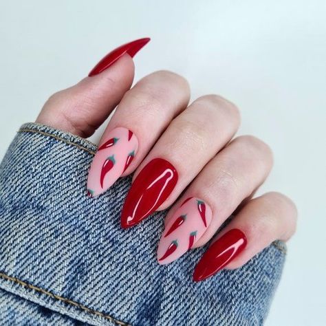 Short Red Nails, Red Nails Glitter, Bright Red Nails, Red Nail Art, Red Acrylic Nails, Nail Prep, Red Nail Designs, Cleansing Wipes, Designs Nail