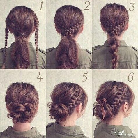 Lazy Hairstyles, Fesyen Rambut, Vlasové Trendy, Hair Hoco, Peinados Fáciles Para Cabello Corto, Braided Hairstyles Updo, Work Hairstyles, Hoco Hair, Braided Updo