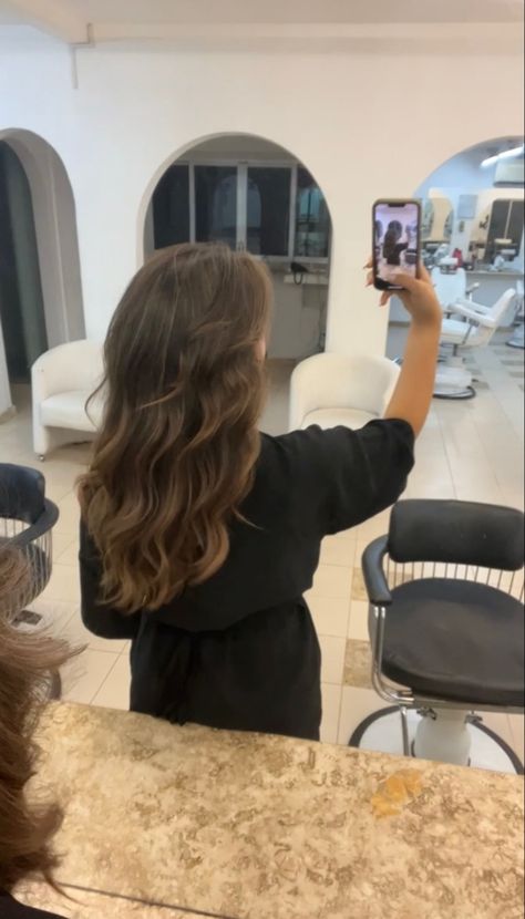 Curled Hair Brushed Out, Brown Hair Curled Medium, Medium Length Brown Hair Curled, Brushed Out Curls Hairstyles, Loose Curls Medium Length Hair Brown, Loose Curls Long Hair Brunette, Long Brown Hair Curled, Medium Length Curled Hair, Curled Brown Hair Aesthetic