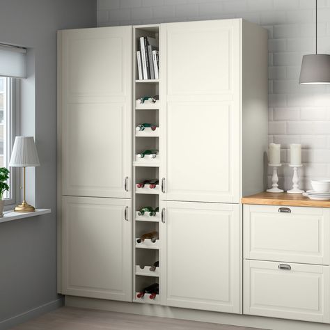 Cabinet Legs, Toekicks, Frames & Plinths - IKEA Kitchen Pantry Cabinet Ikea, Pantry Cabinet Ikea, White Kitchen Pantry Cabinet, Dapur Ikea, Ikea Kitchen Storage, White Kitchen Pantry, Cabinets Ikea, Ikea Pantry, Tall Kitchen Cabinets