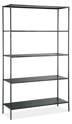 Slim Shelves in Natural Steel - Bookcases & Shelves - Living - Room & Board Slim Shelves, Red Bookshelf, Colors Room, Shelves Office, Slim Bookcase, Modern Kids Furniture, Color Room, Cabinets Storage, Yellow Room