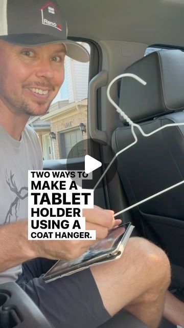 Ken Long on Instagram: "DIY iPad holder for the car in a pinch 🤳 #roadtrip #kids #lifehacks" Diy Ipad Holder For Car, Ipad Car Holder Diy, Car Caddy For Kids, Over The Seat Car Organizer Diy, Ipad Holder Diy, Ipad Holder For Car, Ipad Car Mount, Tablet Holder For Car, Car Tablet Mount