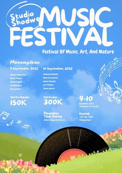 Nature, Music Festival Poster Design, Event Poster Design Inspiration, Art Festival Poster, Festival Poster Design, Concert Poster Design, Business Poster, Music Festival Poster, Ticket Design