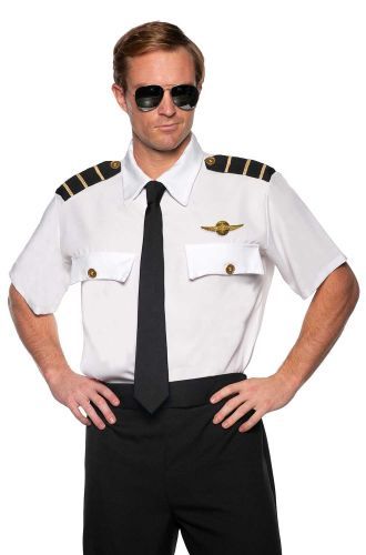 Pilot Costumes - PureCostumes.com Stewardess Costume, Pilot Costume, Military Costumes, My Little Pony Costume, Pilot Shirt, Villain Costumes, Airline Pilot, Military Looks, Flight Crew