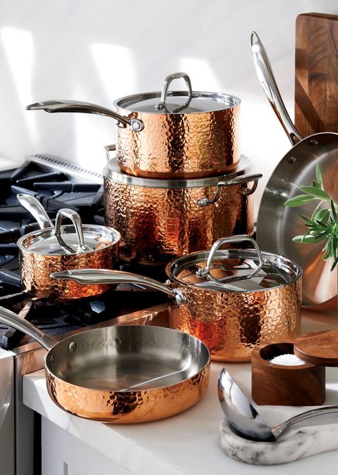 Copper Cookware Copper Pots And Pans, Copper Cookware Set, Cookware Set Stainless Steel, Copper Pans, Copper Cookware, Pots And Pans Sets, Stainless Steel Cookware, Copper Pots, Copper Kitchen