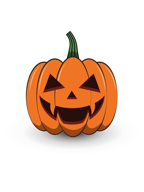 Pumpkin halloween concept with happy face on white background Happy Pumpkin, Background Background, White Face, Background White, Pumpkin Halloween, Happy Face, Halloween Pumpkins, Vector Art, White Background