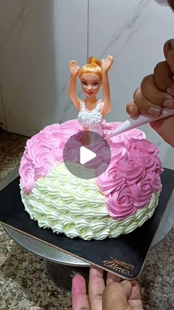 Sandeep Gaur on Instagram: "Doll Cake #cake #cakedecorating #cakedesign #cakeart #dollcake" Doll Cake Videos, Baby Doll Cake, Doll Cake Pan, Baby Cake Design, Doll Cake Designs, Cartoon Birthday Cake, Doll Birthday Cake, Cake Kids, Doll Videos