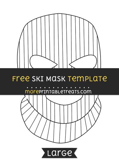 Free Ski Mask Template - Large Ski Mask Sewing Pattern Free, Ski Mask Sewing Pattern, Ski Mask Template, Diy Ski Mask, Ski Mask Pattern, Kid Costumes, Deku Cosplay, Free Skiing, Mask Template