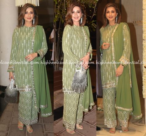 Manish Malhotra Suits, Sonali Bendre, Diwali Party, Manish Malhotra, Sequin Design, Manish, Art Deco Inspired, Photo Credit, Diwali