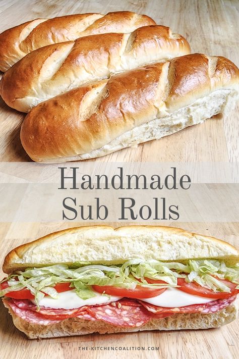 Sub rolls The Best Sandwich Bread Recipe, How To Make Sandwich Rolls, Bread For Sandwiches Recipe, Bread For Dinner Meals, Types Of Homemade Bread, Russian Rolls Recipe, Brioche Hoagie Rolls, Bulk Bread Recipe, Homemade Bread Rolls Recipes