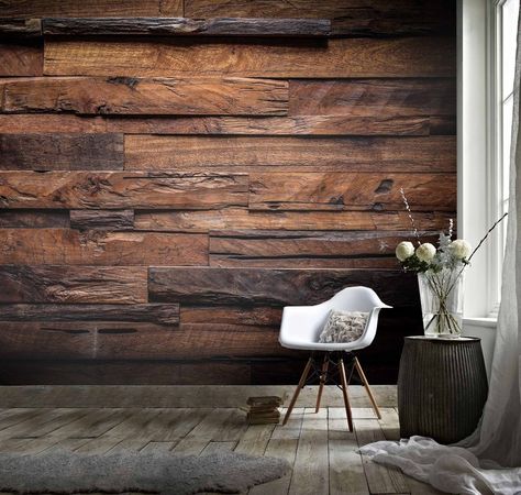 3D Rugged Dark wood grain Wallpaper Removable Self Adhesive | Etsy Large Wall Paintings, Wood Grain Wallpaper, Playroom Wallpaper, Look Wallpaper, Office Background, Floor Murals, Floor Wallpaper, Brown Walls, Old Wall