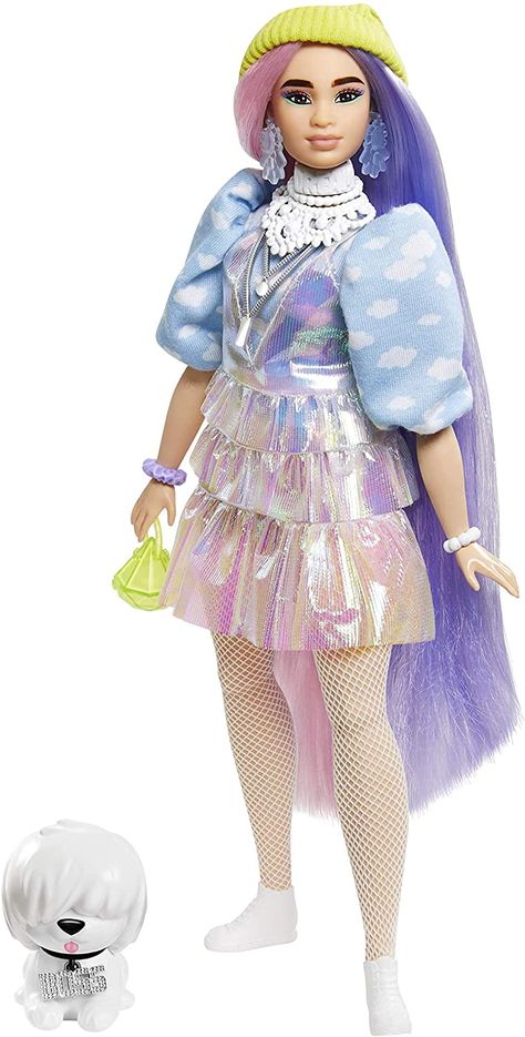 Barbie Extra Dolls, Fashionista Barbie, Barbie Fashionista Dolls, Curvy Barbie, Doll Party, Fantasy Hair, Barbie Toys, Barbie Fashionista, Barbie Diy