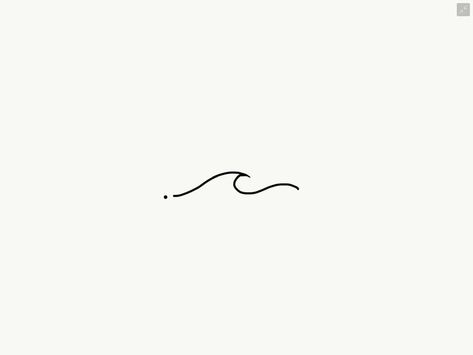 Surfing Tattoos Ideas, Be Water Tattoo, Surf Line Art, Fine Line Anchor Tattoo, Mini Wave Tattoo, Wave Finger Tattoo, Sum Tattoos, Tiny Wave Tattoo, Wave Tattoo Simple