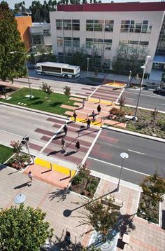 Crosswalk Design, Shared Street, Environmental Psychology, Streetscape Design, Shopping Mall Design, West Sacramento, Sacramento River, Urban Landscape Design, Mall Design