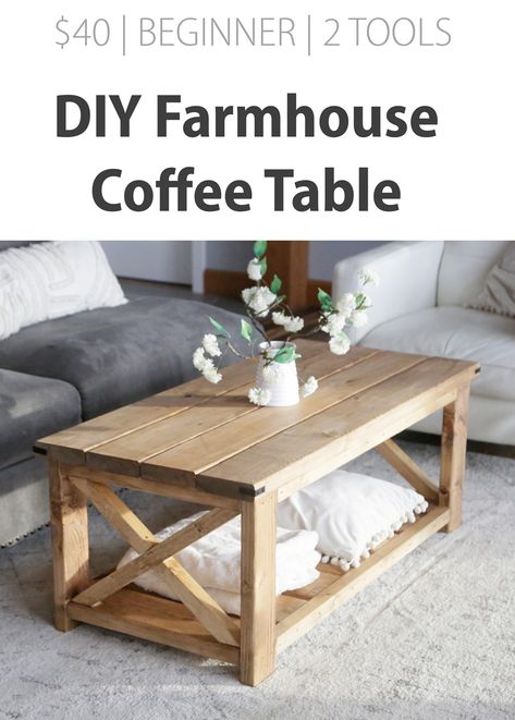 Diy Farmhouse Coffee Table, Farmhouse Coffee Table, Coffee Table Plans, Gorgeous Farmhouse, Diy Projektit, Casa Country, Woodworking Furniture Plans, Coffee Table Farmhouse, Diy Holz