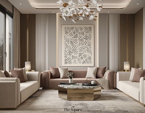 Women Majlis Design :: Behance Paneled Walls Living Room, Living Room Designs Wall, Women Majlis, Majlis Design, Guest Bathroom Design, Drawing Room Interior, Lobby Interior Design, Guest Room Design, Lobby Interior