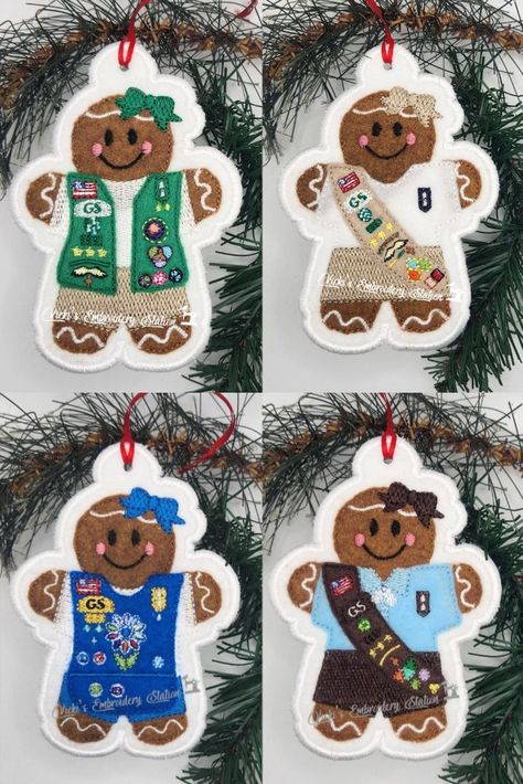 https://vickisembroiderystation.com/product-category/ornaments/?fbclid=IwAR1RpKKbCKe0JlQnkJgMXXywggWfeawR7waxnvQkA1aC9syIxR4yFZHXnHU Girl Scout Shirts, Girl Scout Troop Leader, Brownie Scouts, Christmas Jewelry Diy, Brownie Girl Scout, Girl Scout Activities, Girl Scout Camping, Daisy Scouts, Girl Scout Swap