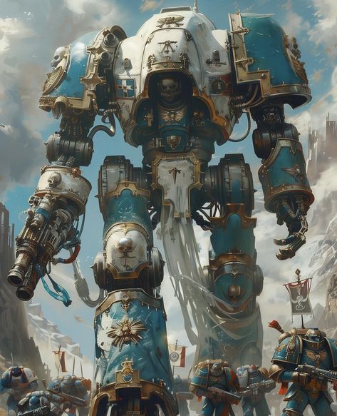 Imperial Knight, Warhammer 40k Art, Arte Robot, Warhammer Art, Knight Art, Warhammer 40k Artwork, Warhammer 40k Miniatures, Futuristic Art, Fantasy Artist