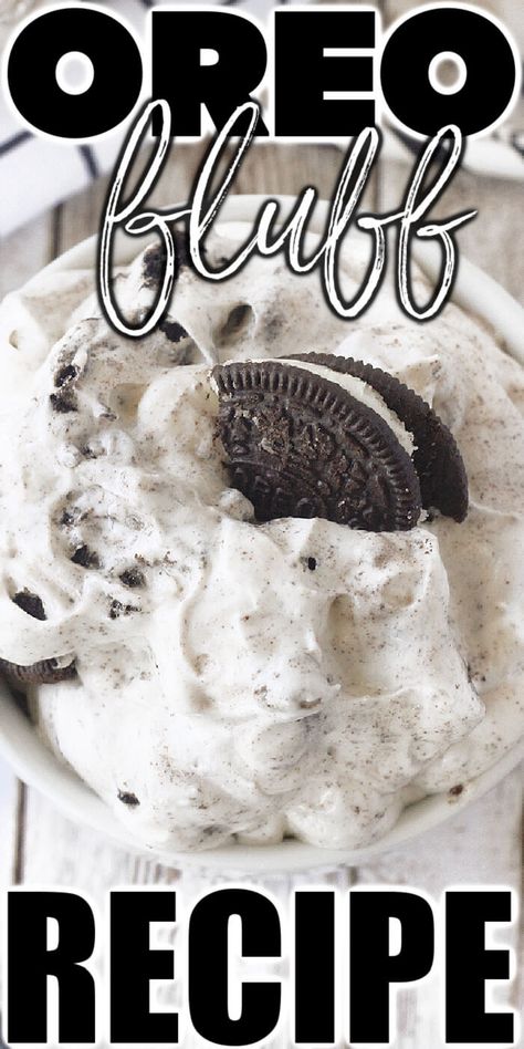 HOMEMADE OREO FLUFF Oreo Fluff For A Crowd, Oreo Fluff Dessert Cool Whip, Cool Whip Pudding Dessert, Fluff Recipes Desserts, Oreo Fluff Salad, Easy Oreo Fluff, Oreo Fluff Recipe, Fruit Fluff, Fluff Salads