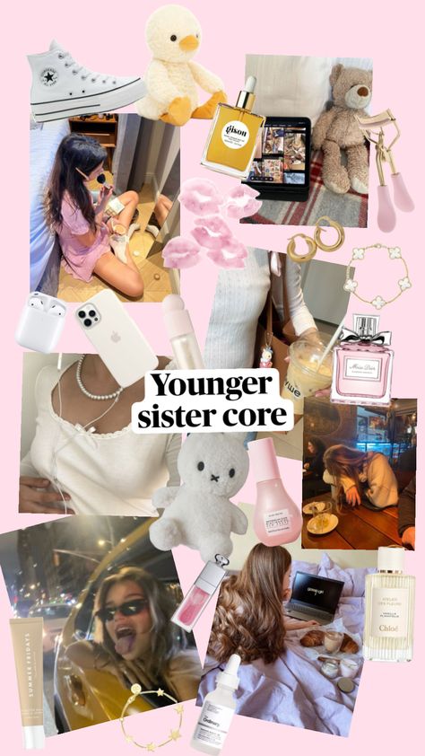 #youngersister #youngersistercore#cute#aesthetic Younger Sister Aesthetic, Sister Aesthetic, Younger Sister, Summer Fridays, Cute Aesthetic, Lucky Girl