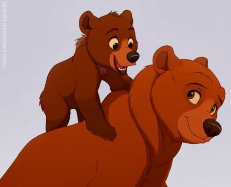 Brother Bear Tattoo, Kenai Brother Bear, Brother Bear Art, Disney Sleeve, Brother Bear, Bear Character, Bear Drawing, Disney Animals, Old Disney