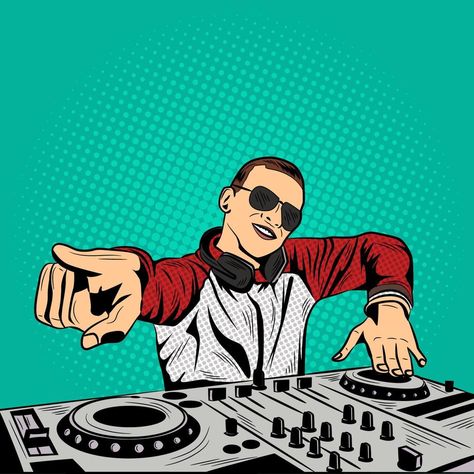 Pop Art DJ Boy, Comic DJ Music Artist Vector Stock Illustration Dj Drawing, Dj Cartoon, Dj Vector, Oasis Logo, Dj Logo, Dj Art, Cute Cartoon Boy, Smile Wallpaper, Event Posters