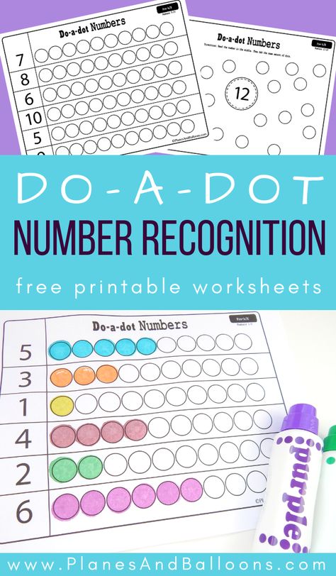 Number Recognition Worksheets, Prek Math, Pre K Activities, Numbers Preschool, Math Printables, Number Recognition, Math Activities Preschool, Preschool Curriculum, Preschool Lessons