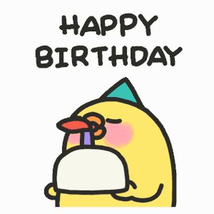 Hbd Gif, Birthday Wishes Cute, Happy Birthday Animation, Animated Birthday Cards, Birthday Wishes Gif, Animated Emojis, Birthday Puns, Weird Stickers, Duck Birthday