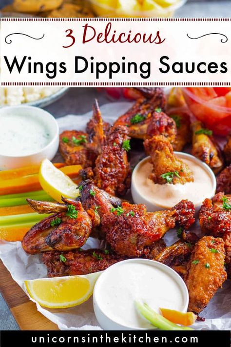 Sauces For Wings, Chicken Wing Dipping Sauce, Sauce For Chicken Wings, Paprika Aioli, Dipping Sauce For Chicken, Chicken Wing Dip, Garlic Wings, Wing Sauce Recipes, Smoked Wings