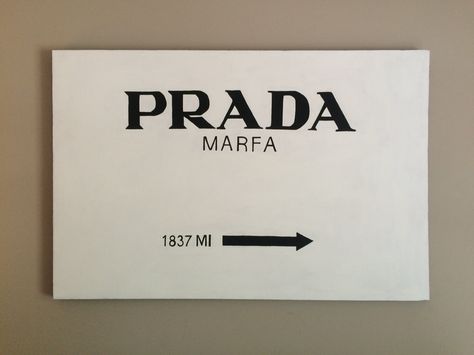 Prada Painting, Prada Marfa Gossip Girl, Prada Poster, Kiss Cam, Ideas Habitaciones, Prada Marfa, Room Deco, Painting Of Girl, Glitter Paint