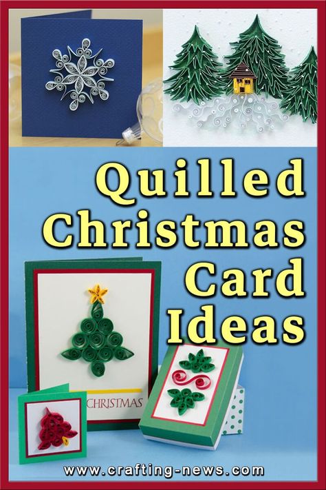 10 Quilled Christmas Card Ideas Quilled Christmas Cards, Quilled Christmas, Christmas Quilling, Christmas Card Ideas, Paper Quilling Cards, Quilling Christmas, Paper Quilling Patterns, Quilling Tutorial, Quilling Ideas