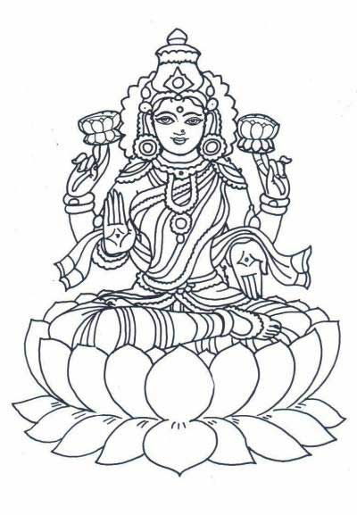 Line-Art Lakshmi Shakti Tattoo, Lakshmi Temple, Diwali Painting, Dry Coconut, Lakshmi Images, Tanjore Painting, Madhubani Painting, Health Knowledge, Indian Art Paintings