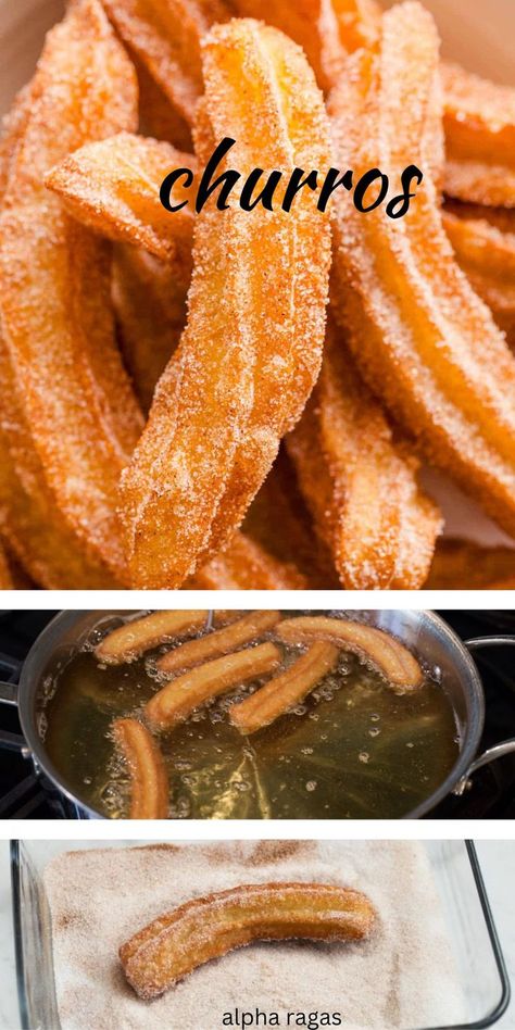 Homemade Churros coated in cinnamon sugar are the ultimate treat! We can’t get enough of their spongy soft centers, crisp edges, and sweet coating. Make sure you don’t skip the chocolate dipping sauce! Churro Poppers, Churro Bars, Churro Recipes, Churro Cookies, Churro Cake, Easy Churros Recipe, Chocolate Dipping, Churro Bites, Homemade Churros