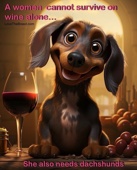 Winnie Dogs, Arte Dachshund, Dachshund Funny Video, Doxie Art, Dachshund Cartoon, Daschund Dog, Dachshund Stuff, Birthday Golf, Dachshund Quotes