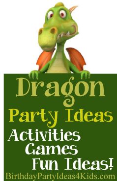 Dragon themed birthday party games, activities, party food, decorations, invitation ideas, and everything you need to plan the perfect dragon party.  Great for boys and girls of all ages!  #dragon #birthday Dragon Party Ideas, Ideas For Party Games, Dragon Themed Birthday Party, Ideas Birthday Party, Girls Party Games, Dragon Birthday Parties, Knight Party, Slumber Party Games, Dragon Crafts