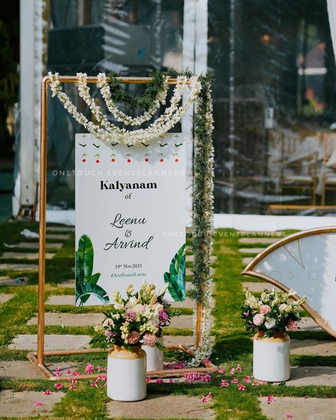 Welcome board #welcomeboard #outdoorwedding #keralawedding #trendingnow Welcome To Wedding Board, Entry Board For Wedding, Marriage Welcome Board, Welcome Board Wedding Entrance Indian, Engagement Entry Ideas, Welcome Boards Wedding, Engagement Stage Decoration Indian Simple, Entry Gate Decoration Wedding, Reception Welcome Board