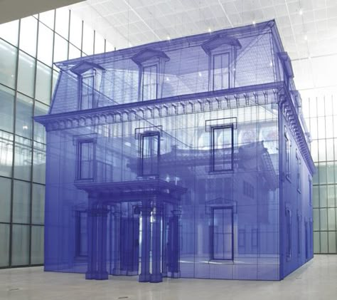 Sheer will: Artist Do-Ho Suh's ghostly fabric sculptures explore the meaning of home | Art | Wallpaper* Magazine Do Ho Suh, Wallpaper Magazine, Artistic Installation, Belem, Wow Art, Sculpture Installation, Blue House, Conceptual Art, National Museum