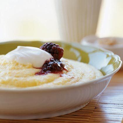 Breakfast Polenta, Polenta Recipe, Polenta Recipes, Italian Breakfast, Gluten Free Recipes For Breakfast, Blackberry Jam, What's For Breakfast, Gluten Free Breakfasts, Vegetarian Breakfast