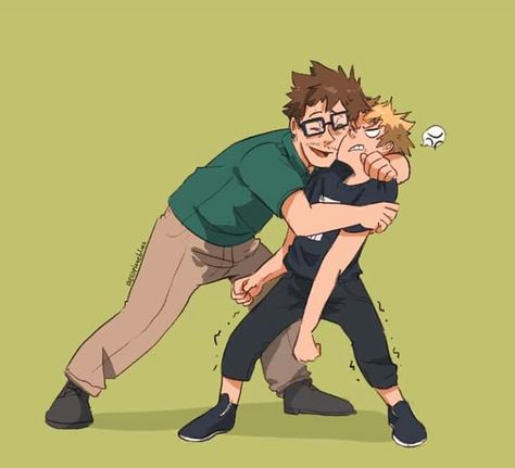 Katsuki And Masaru, Bakugo Family Fanart, Bakugou Parents, Bakugou Masaru, Bakugou As A Dad, Bakugo As A Dad, Masaru Bakugou, Bakugou Family, Mitsuki Bakugo