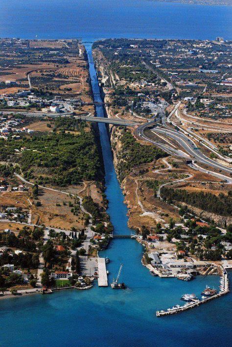 The Canal of Korinthos... Greece Corinth Canal, Southern Europe, Voyage Europe, Visiting Greece, Macedonia, Greece Travel, Greek Islands, Places Around The World, Albania