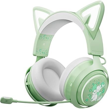 Amazon.com Shopping Cart Cat Ear Headset, Headphones Pink, Green Pc, Headphones Gaming, Supra Aural Headphones, Circumaural Headphones, Open Back Headphones, Headset Bluetooth, Headset With Mic