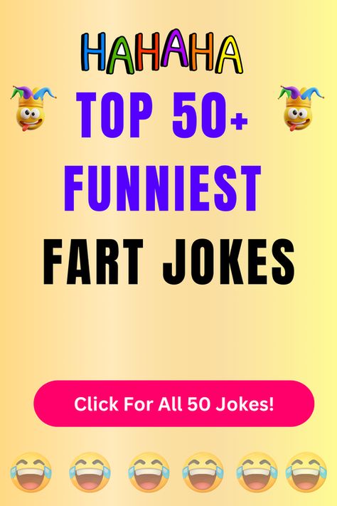 Check Out The Top 50+ Funny Fart Jokes And Puns. Click For All 50+ Hilarious Fart Jokes! Funny Fart Quotes, Toilet Puns, Fart Quotes, Funny Fart Jokes, Old People Jokes, 100 Questions To Ask, Jokes And Puns, Best Dad Jokes, Fart Jokes