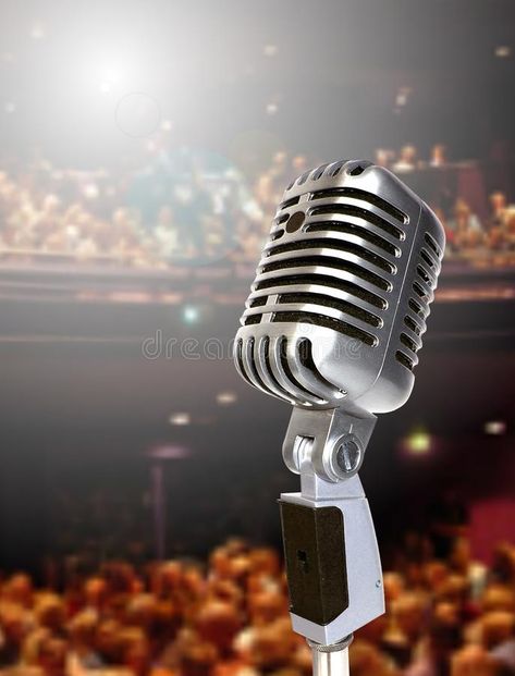 Mic on stage. Image of old microphone on stage with spotlight , #affiliate, #stage, #Mic, #Image, #spotlight, #microphone #ad Mic On Stage, Stage With Spotlight, Microphone On Stage, Stage Mic, Old Microphone, Concert Crowd, Music Painting, Concert Stage, Photoshop Images