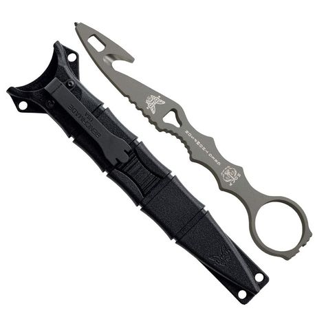 Benchmade - SOCP 179 Rescue Tool with Black Sheath, Hook, Oxygen Wrench, Carbide Glass Breaker, Made in the USA Rescue Tools, Glass Breaker, Camping Tools, Wrench, Pocket Knife, Camping, Tools, Sports, Glass